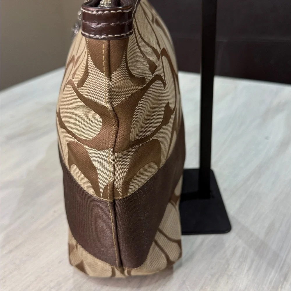 Coach Brown and Tan Medium Tote Bag